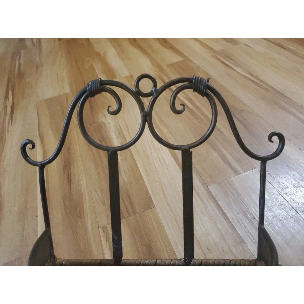 Vintage Wicker Front Door Basket Wicker And Metal Decorative Wall Basket